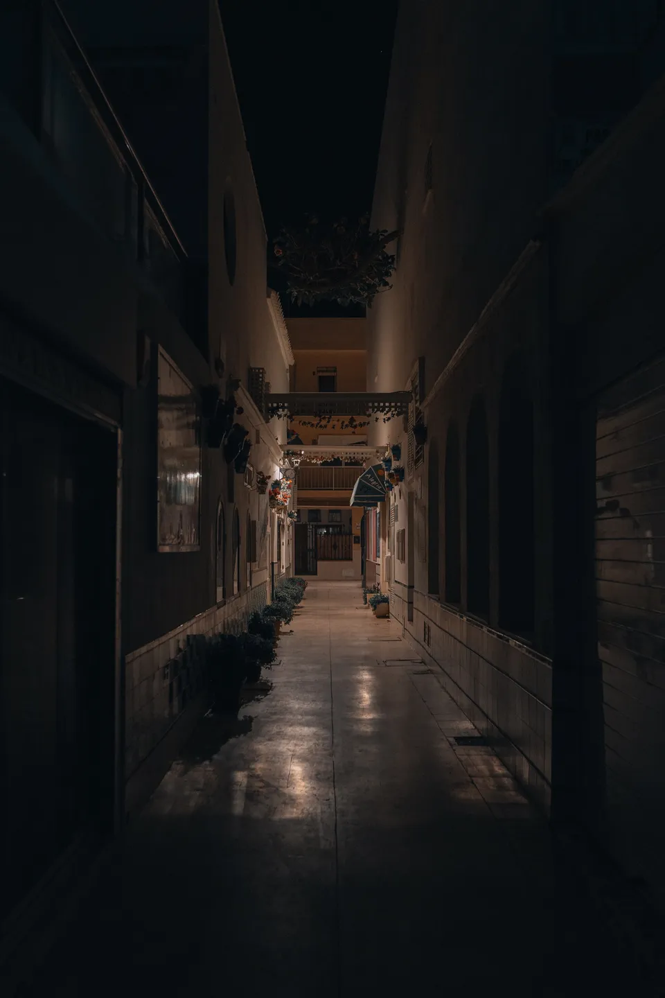 Urban scene with portrait framing