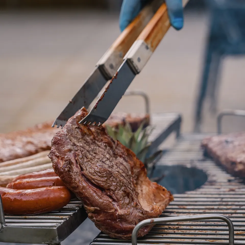 Editorial photograph from a barbecue gathering