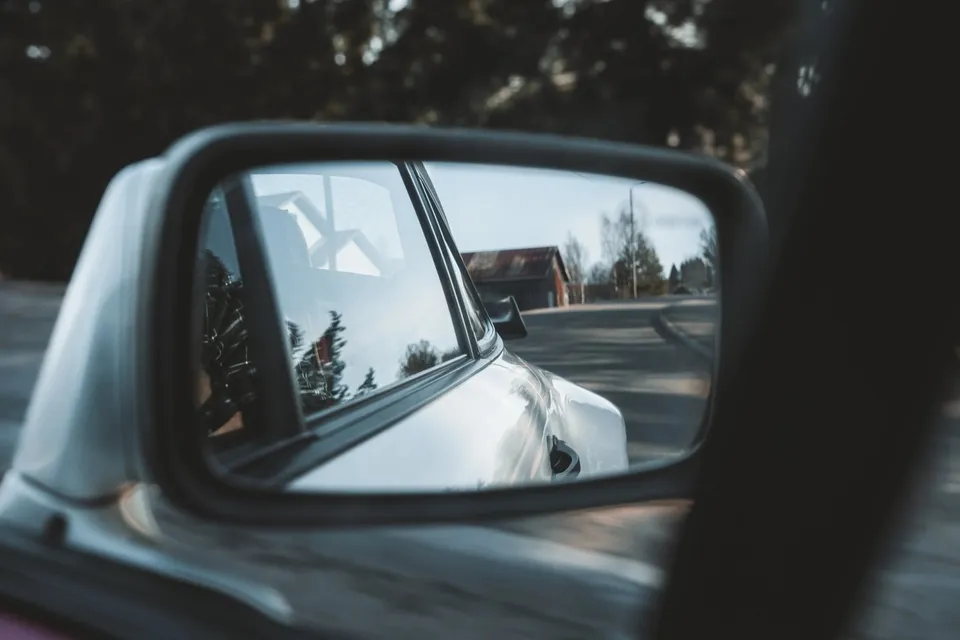 Porsche 930 Turbo parked by the road